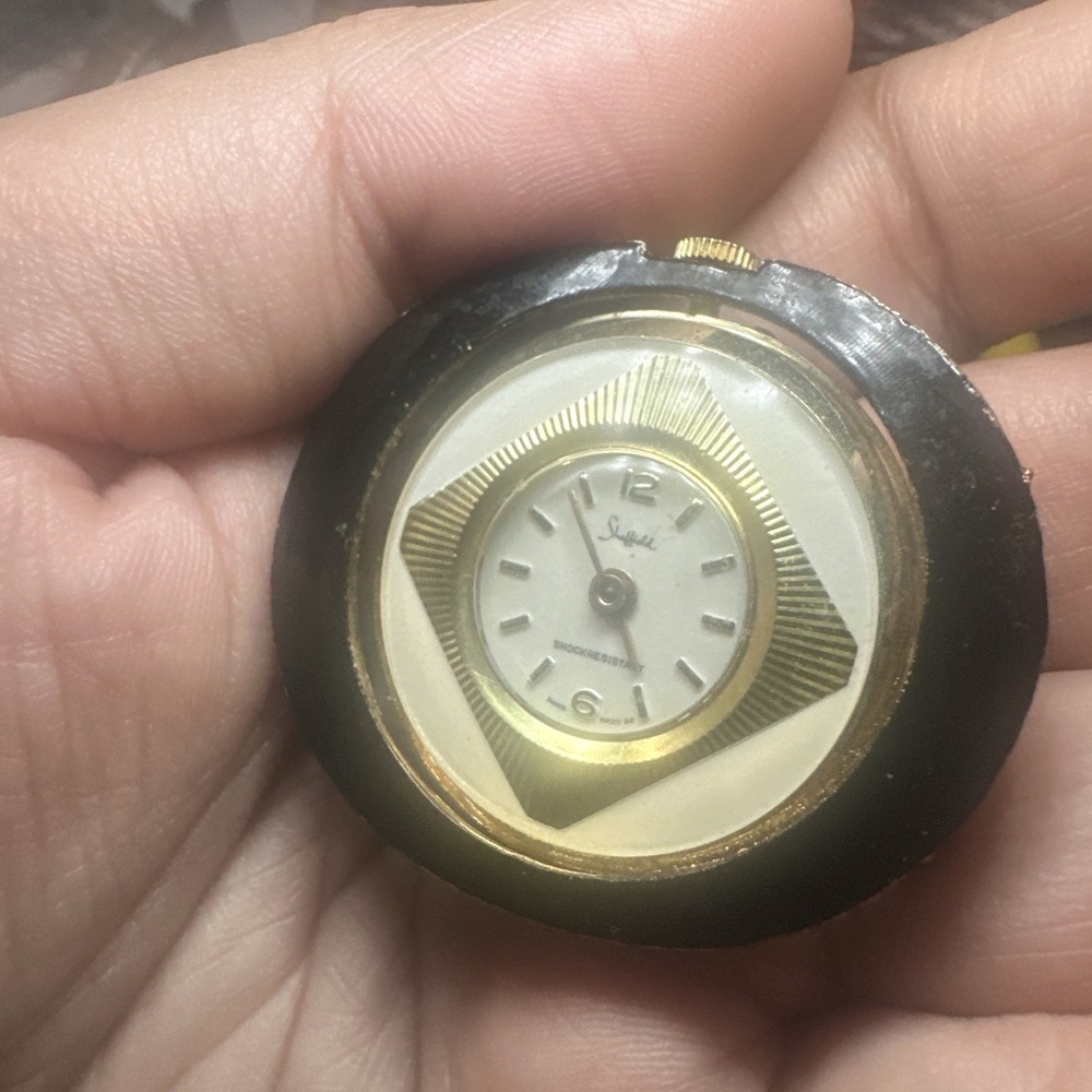Works VTG Sheffield Shockprotected Swiss Made Manual Wind‎ Pocket Watch - Runs